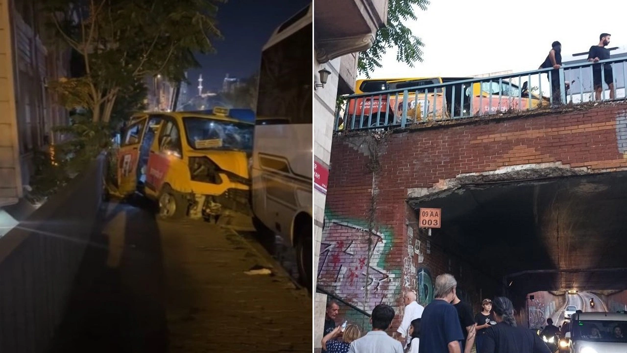 Beyoğlu’nda dolmuş otobüse arkadan çarptı: 2’si ağır 5 yaralı