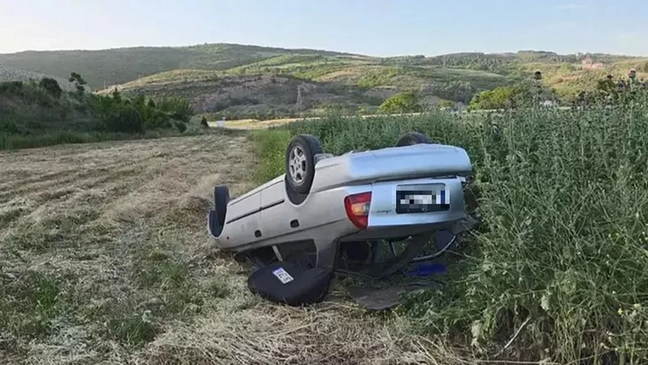 Bursa'da otomobil, şarampole yuvarlandı! 5 yaralı