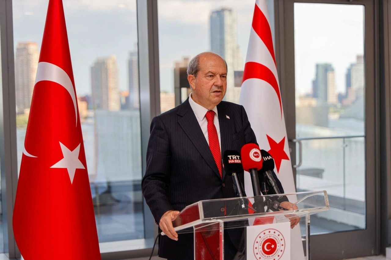 Cumhurbaşkanı Ersin Tatar, BM Merkezi’nde ve Türkevi’nde basın toplantısı düzenledi