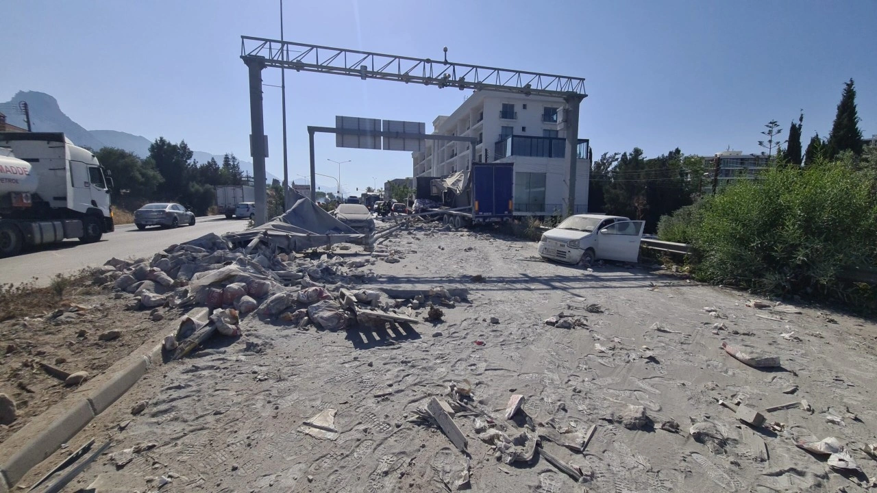Girne'de korkutan kaza