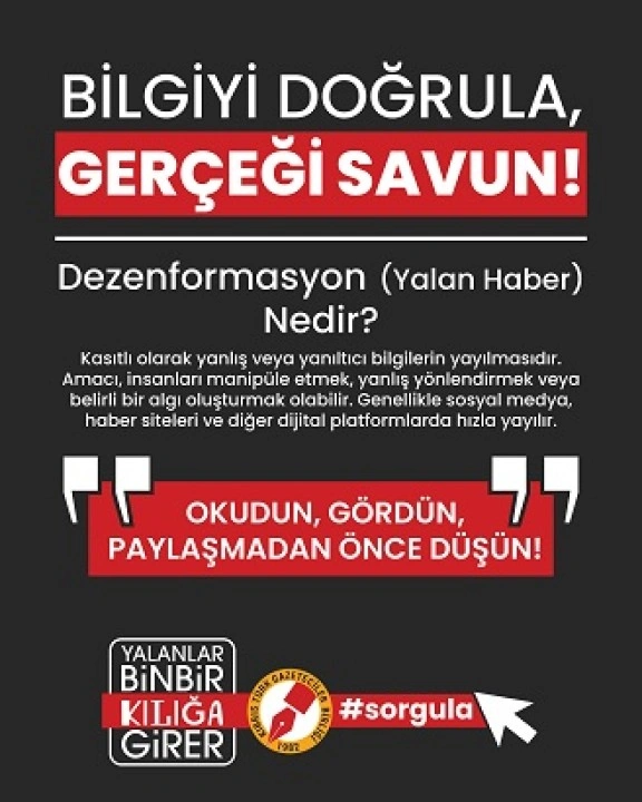 Kıbrıs Türk Gazeteciler Birliği’nden dezenformasyona karşı sosyal medya kampanyası