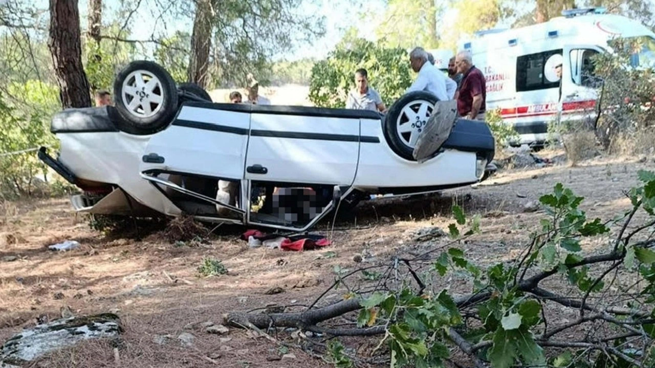 Manisa’da otomobil takla attı! 1 ölü, 1 yaralı