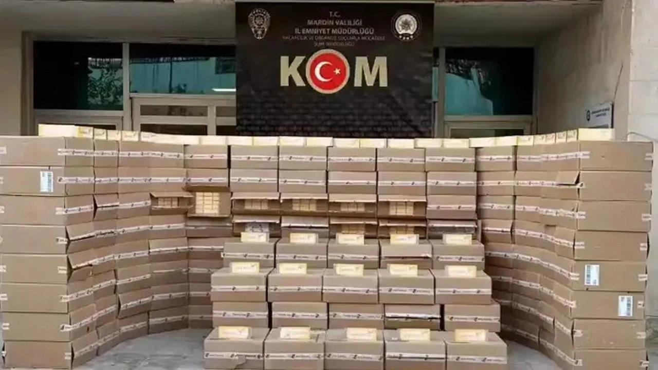 Mardin’de 78 bin paket kaçak sigara ele geçirildi