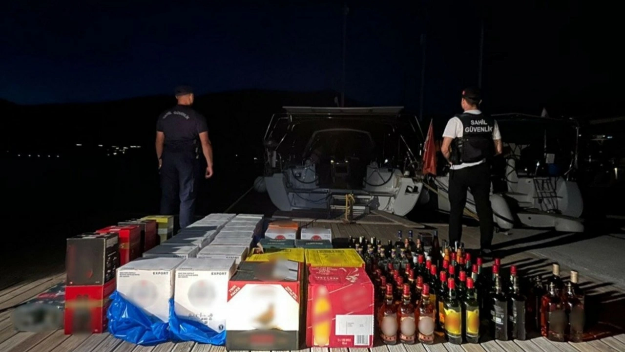 Marmaris açıklarında kaçakçılık operasyonu
