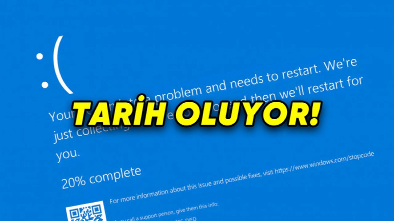 Microsoft, İkonik Mavi Ekran Hatası Sayfasını Değiştiriyor