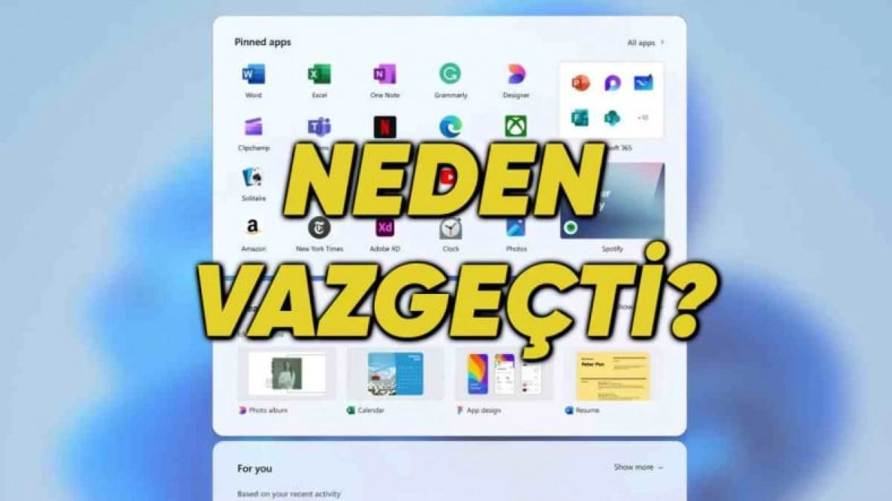 Microsoft, Windows 11'in Başlat Menüsü İçin Reddedilen Tasarım Fikirlerini Paylaştı