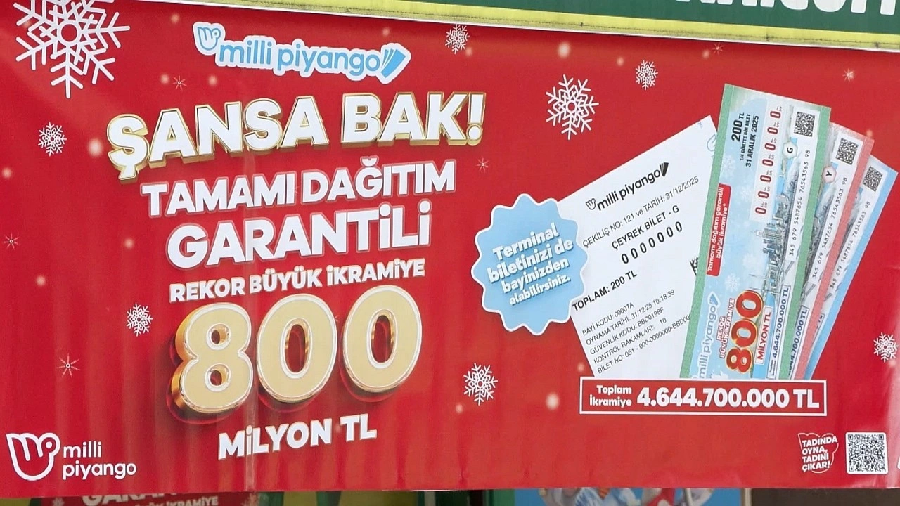 Milli Piyango’nun 800 milyon TL’lik yılbaşı büyük ikramiyesine yoğun ilgi