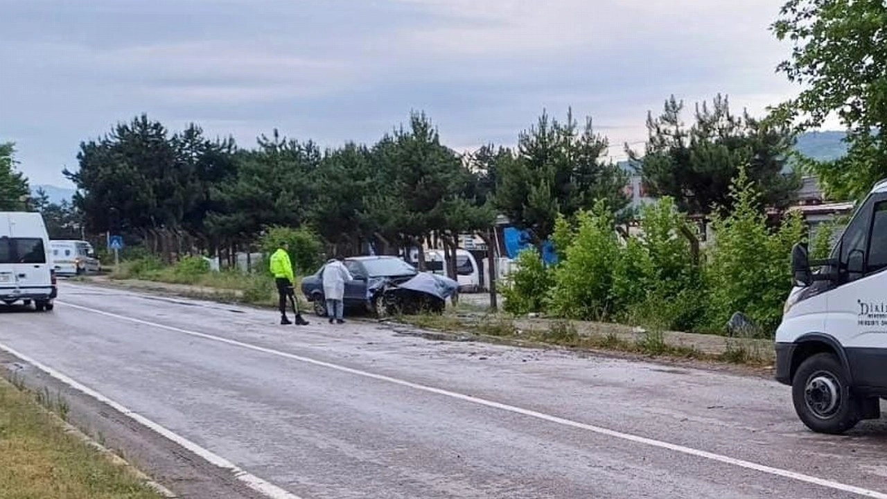 Otomobiliyle refüje çarpan makam şoförü öldü