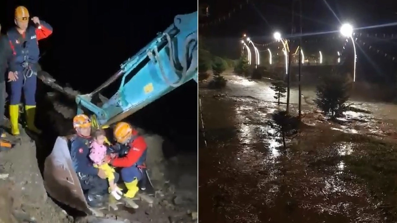 Rize'de etkili olan yağış, sel ve heyelana neden oldu