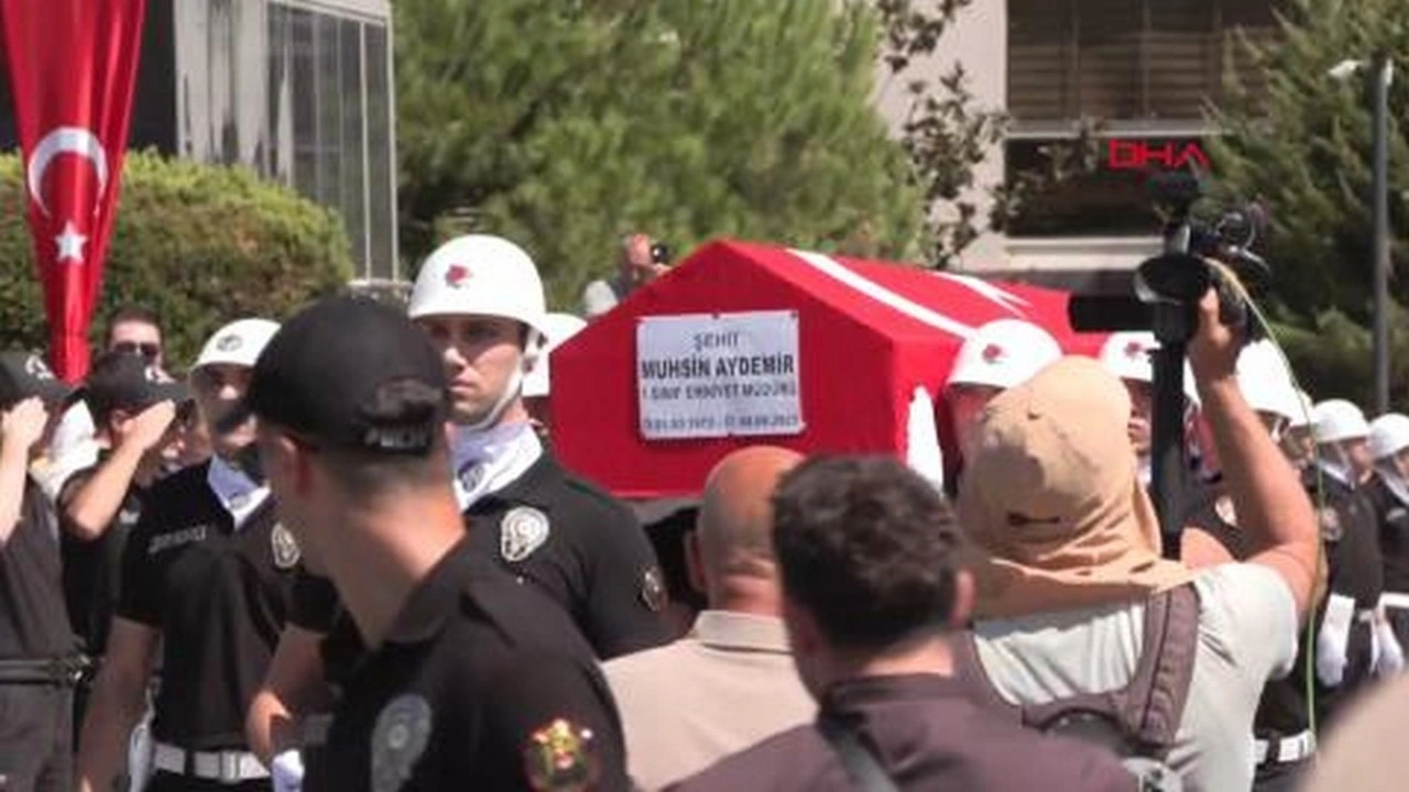 Şehit Polis Başmüfettişi ve polis memuru için cenaze töreni düzenlendi