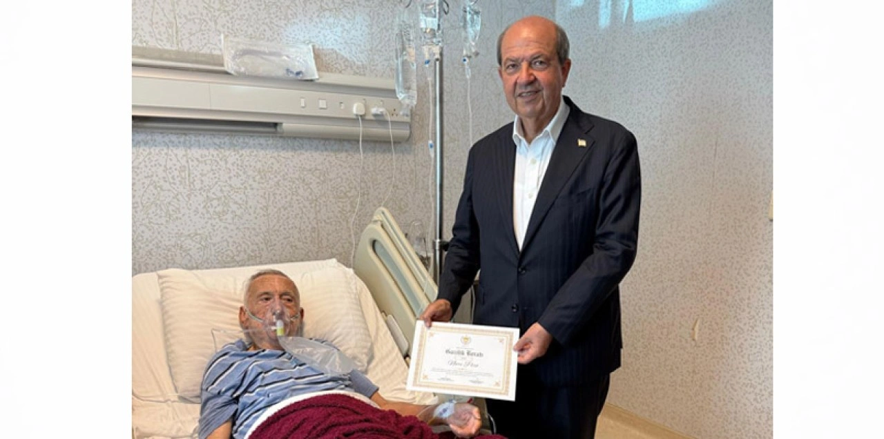 Tatar, TMT mensubu Gazi Nuri Piro’yu tedavi gördüğü hastanede ziyaret etti