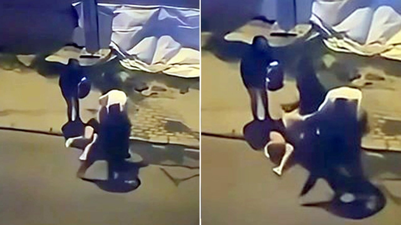 Tekme tokat darp edildi yerde sürüklendi!