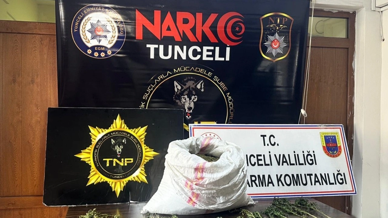 Tunceli merkezli 3 ilde operasyon; 23 kilo esrar ele geçirildi