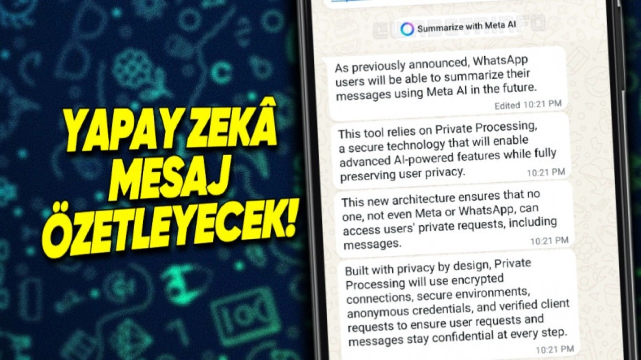 WhatsApp'a Yapay Zekâ Destekli Mesaj Özetleme Geliyor!