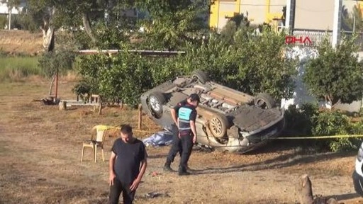 Bahçeye uçan otomobilin sürücüsü öldü