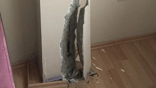 Darıca'da 2 binanın kolonları çatladı vatandaşlar evlerini tahliye etti
