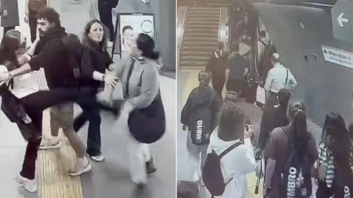 Gayrettepe metrobüs istasyonunda akıl almaz kavga