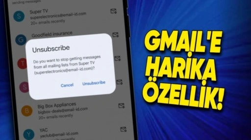 Gmail'e Abonelikleri Yönet Özelliği Geliyor