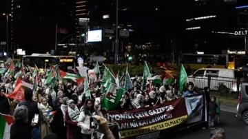 İsrail'in Refah'ta yaptığı saldırı İsrail Başkonsolosluğu önünde protesto edildi