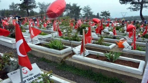 Kahramanmaraş’ta, deprem mezarlığında hüzünlü bayram