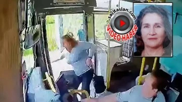 Kapısı açık otobüsten düşen kadın entübe edildi