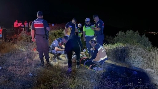 Kaza yapan motosikletli kadın, jandarmaya attığı konum ile kurtarıldı