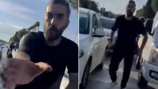 Maltepe'de trafikte tartıştığı kadın sürücüye çocuklarının yanında saldırdı