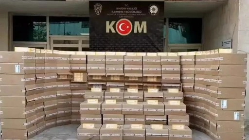 Mardin’de 78 bin paket kaçak sigara ele geçirildi