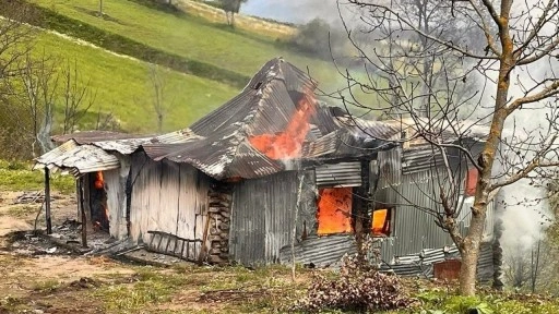 Ordu'da, yangında tek katlı ev kullanılmaz hale geldi