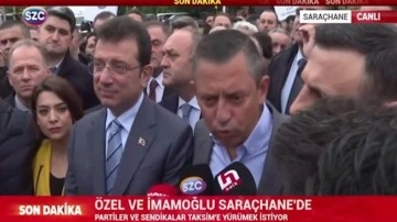 Özgür Özel ve Ekrem İmamoğlu Saraçhane'de