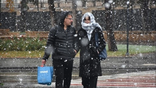 Sivas'a yılın ilk karı yağdı