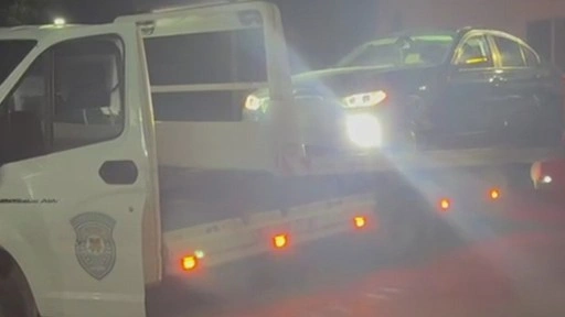 Tramvay yolunda drift yapan sürücüye 55 bin 659 TL ceza